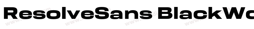 ResolveSans BlackWd字体转换